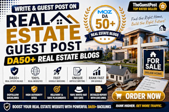 write and guest post on real estate blogs with dofollow SEO backlinks