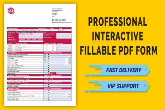 create interactive fillable PDF form professionally