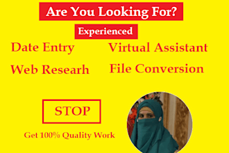 do data entry, internet research, data collect