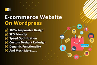 create an ecommerce website , online store or webshop