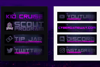 design stunning twitch panels and channel art