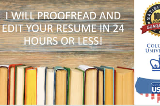 professionally proofread and edit your resume