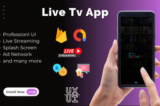 create a live tv professional app with cheap rate