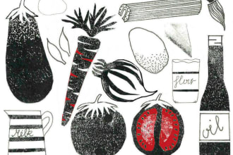 illustrate bold and striking food illustrations for you