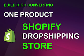 launch one product shopify dropshipping store