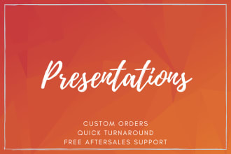 make stunning presentations for you