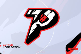design a professional gaming esports letter logo design