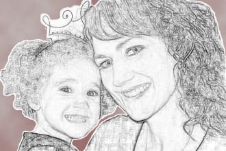 draw AMAZING portrait Sketch for your any picture on this Valentine in my style