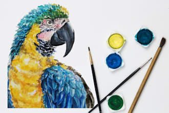 paint your favorite bird in watercolor