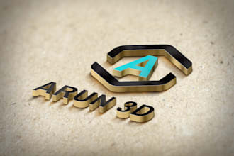 do 3d mockup for your existing logo in 3 HD styles