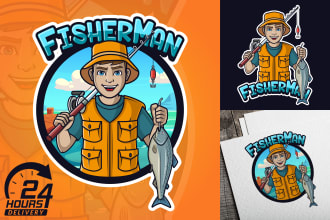 do cartoon, caricature, youtube, business mascot logo design