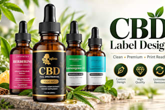 design premium cbd label, hemp label and packaging