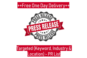 provide targeted PR media list by industry, location