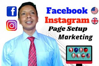 create facebook and instagram business page with marketing