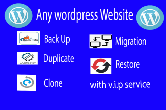 migrate or clone, backup and transfer your website
