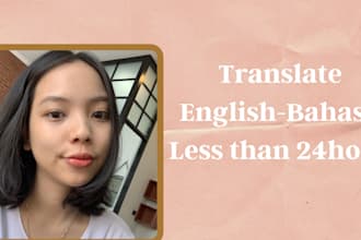 manually provide translation in bahasa