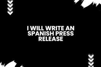 provide press release writing or ar for your business or event in spanish
