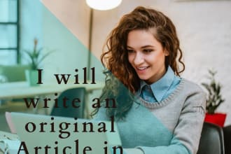 write an original article in spanish