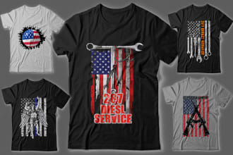 create customs vintage illustration t shirt design