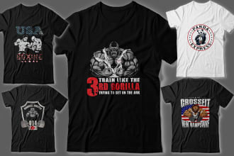 do gym fitness  customs t shirt design