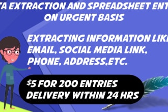 do data extraction, data mining, web scraping and PDF data extraction