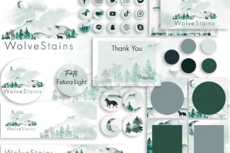 design signature logo branding kit and social media kit