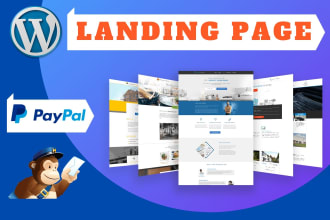 create wordpress landing page or squeeze page and bug fix within 24h