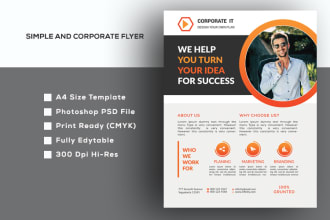 do flyer, brochure, email template and business card
