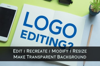edit logo, recreate, redraw, resize, make transparent png