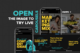design carousel post for instagram post and facebook ads