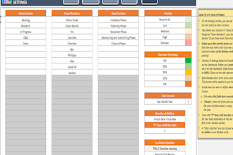 provide kanban excel base customize board template as per your requirements