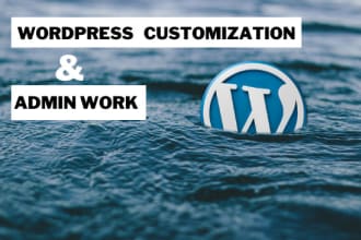 do customization and admin work on wordpress