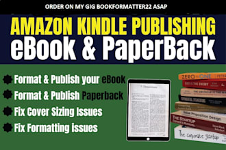 kindle ebook book formatting paperback formatting