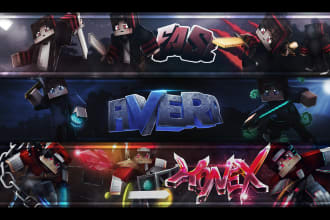 create a 3d minecraft header