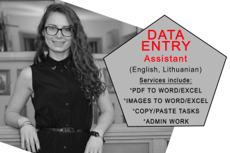do data entry typing work and admin work