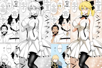 color a manga or light novel page