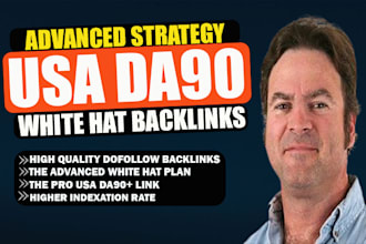 do 90 high authority dofollow da90 SEO backlinks USA link building