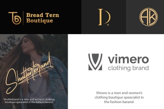 do luxury fashion, apparel or clothing logo design