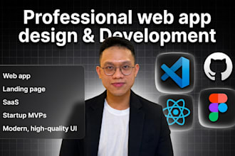 design a modern website mvp for your startup or service