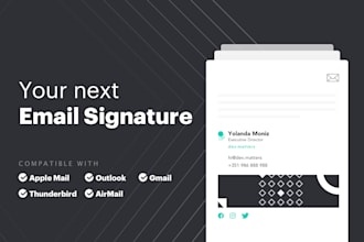 create your professional and modern clickable html signature for outlook, gmail