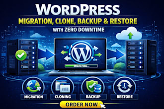 do a wordpress migration, clone, or restore backup with zero downtime