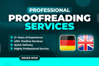 proofread any german or english text