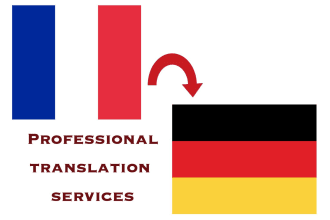 translate any text from french into german