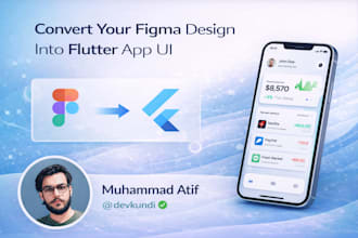 convert your figma design into flutter app UI