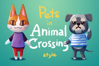 draw your pet in animal crossing style