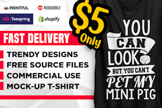 create typography tshirt design for merch by amazon