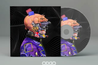 amazing album cover for rock, metal, rap genre for you