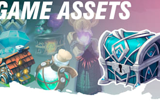 draw high quality 2d game assets, objects, props