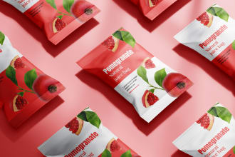design minimalist box, pouch packaging or label