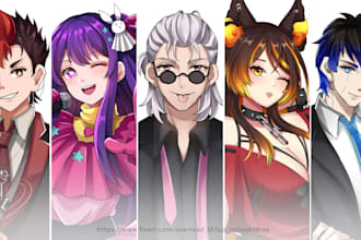 draw anime art, manga art, original character, and vtuber
